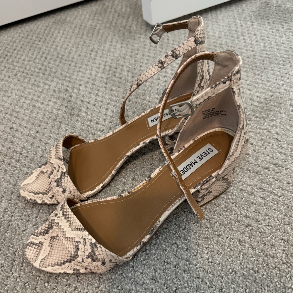 Steve Madden Snake Print Block Heels - image 1